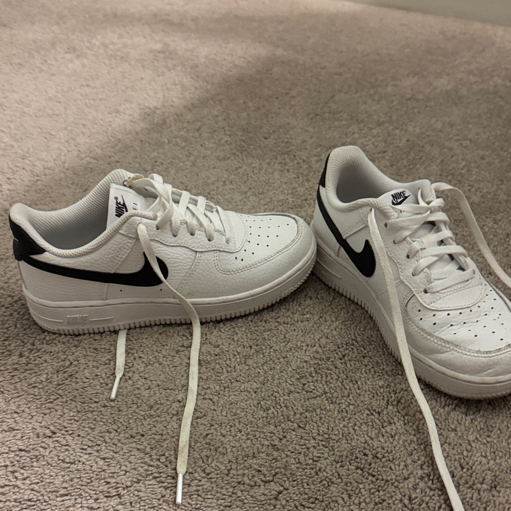 Nike Air Force 1 White with Black Swoosh
